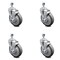 Service Caster 5 Inch Thermoplastic Rubber Swivel 10mm Threaded Stem Caster Set with Brake SCC-TS20S514-TPRB-TLB-M1015-4 - alternate 1